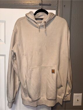 Carhartt Men’s Cream Pullover Hoodie Sweatshirt